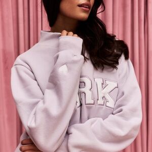 PARKE Lavender Mock Neck Sweater